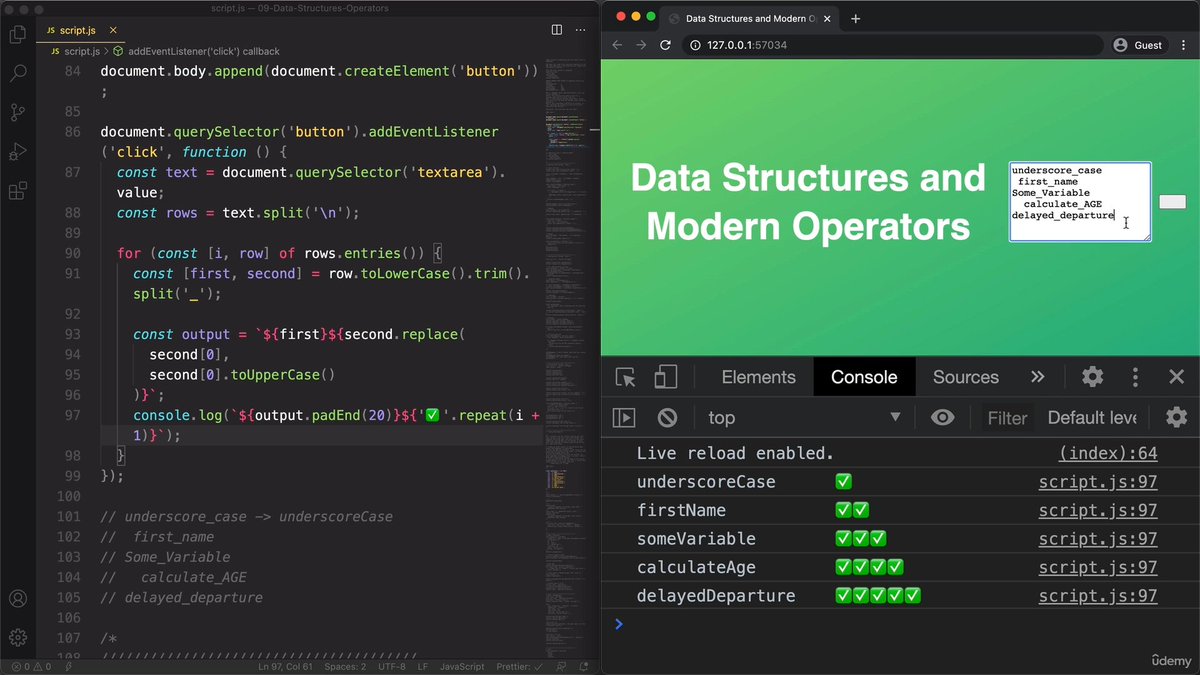 prem_0_1's tweet image. Hello, #connections
Day #54 of #75daysofcodechallenge
I just learned about JavaScript "STRING" and practice some challenges. 
#javascript #dailychallenge #dailycoding #codingchallenge #LearnInPublic #letsconnect #webdev #developers #mern