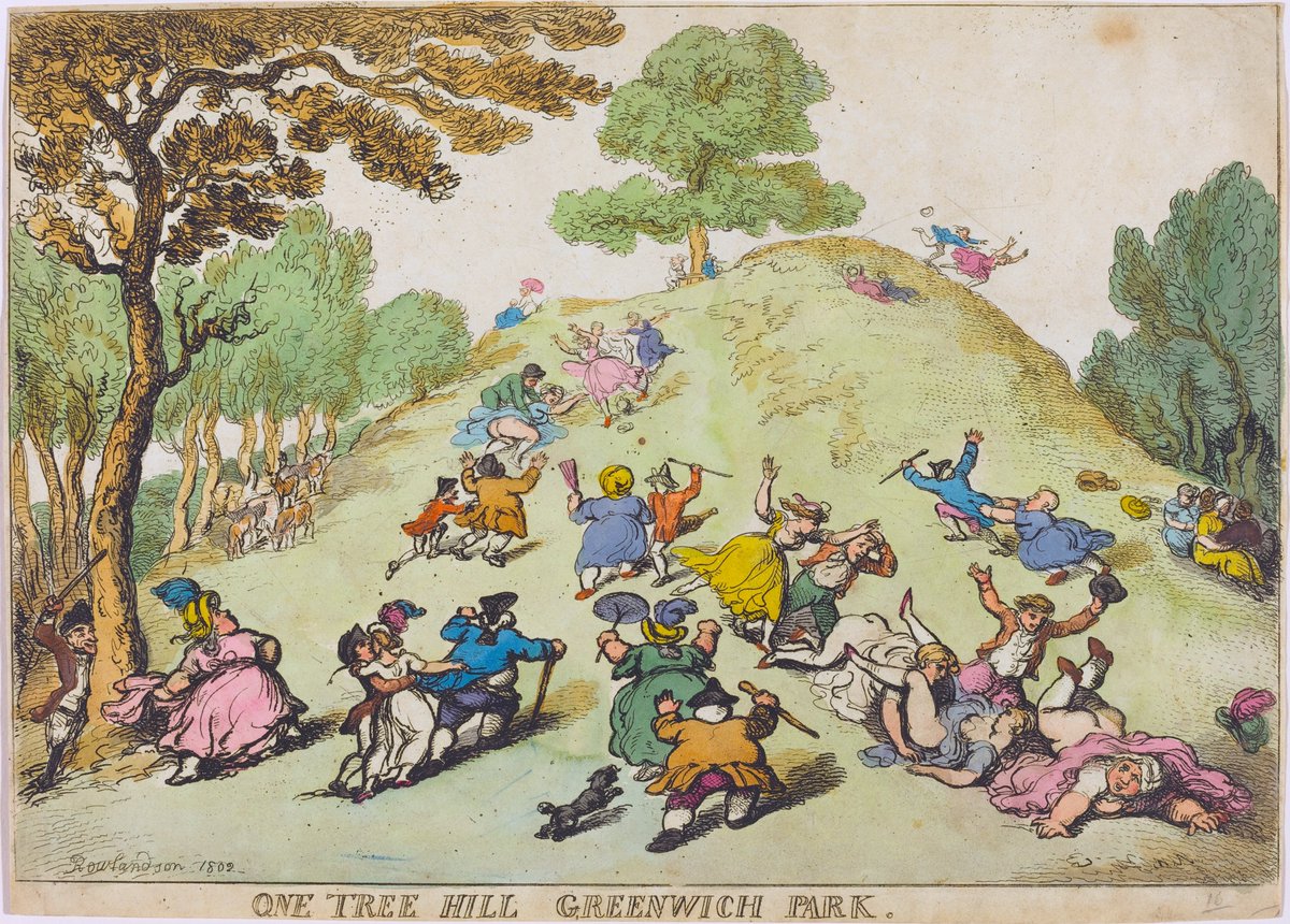 The Easter Weekend wouldn’t be complete without Tumbling, en masse, down a hill in Greenwich Park. That’s what many Regents thought anyway, and no one captured the innocent (and not quite so innocent) fun of taking part better than the great Thomas Rowlandson.