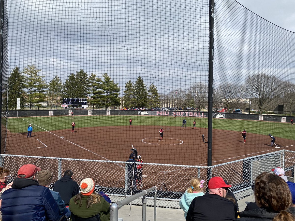 A beautiful day to be back at the Bell. Let’s go @NIUSoftball!