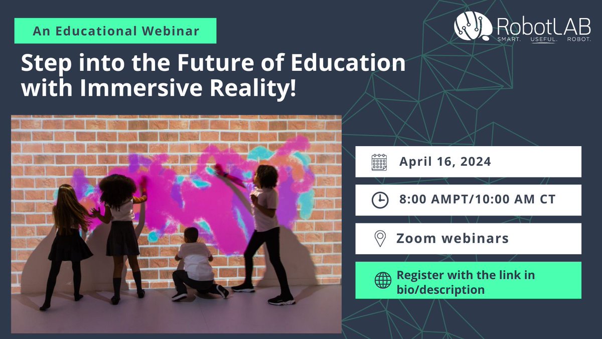 Step into the future of education with us on April 16th! 🚀📚  Join our webinar as we explore the transformative power of #ImmersiveReality in education and #CTE. Don't miss out on this immersive experience! #CTE #ImmersiveLearning us02web.zoom.us/webinar/regist…