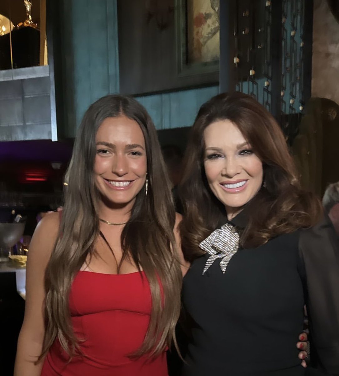 Lisa Vanderpump and Priscila Ferrari at Vanderpump Cocktail Garden last night.