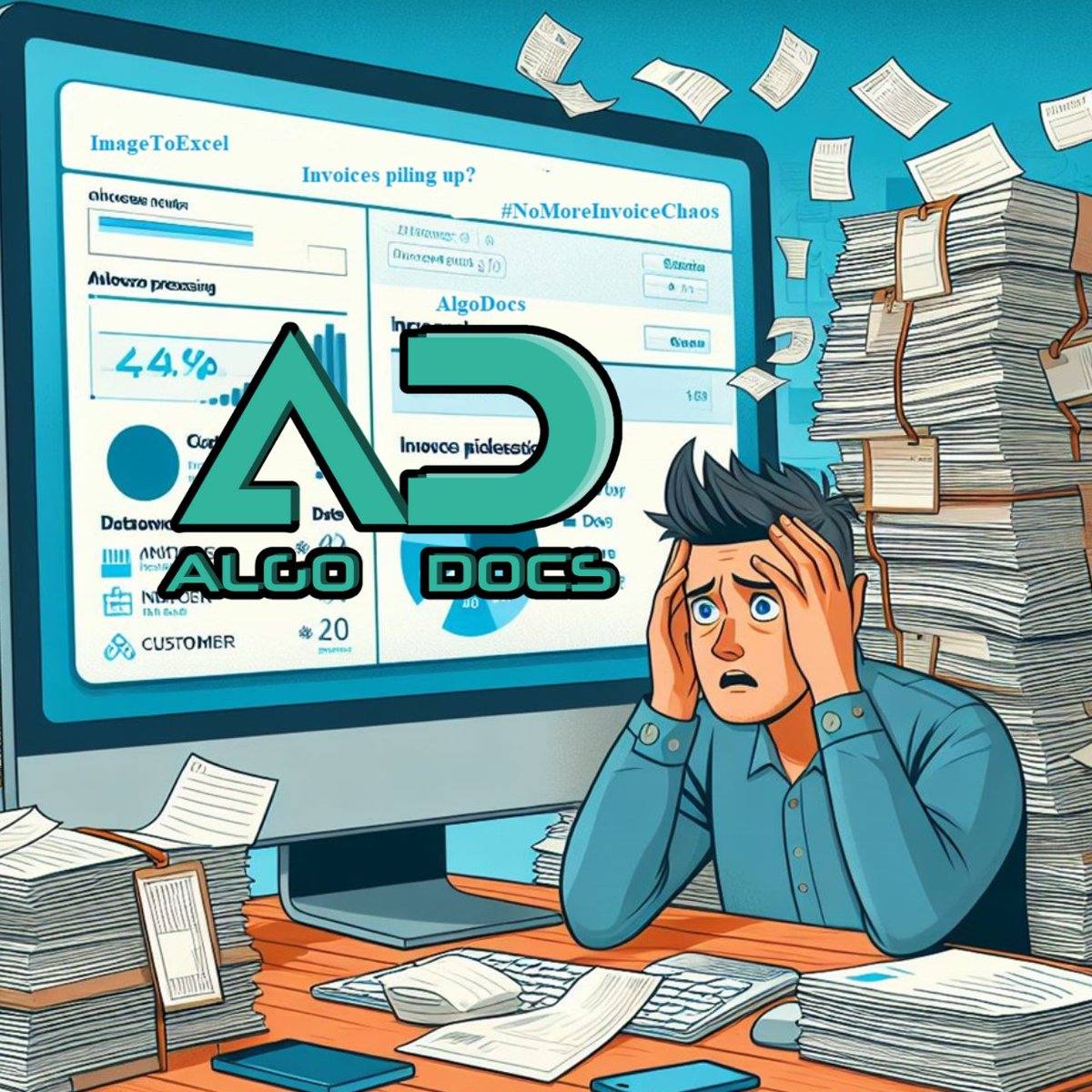 AlgoDocs's tweet image. Invoices piling up? Escape the document mess with AlgoDocs! Extract invoice number, date, customer, etc. in 30+ languages. Free forever (50 pages/month)! Automate & organize effortlessly.#NoMoreInvoiceChaos #ImageToExcel