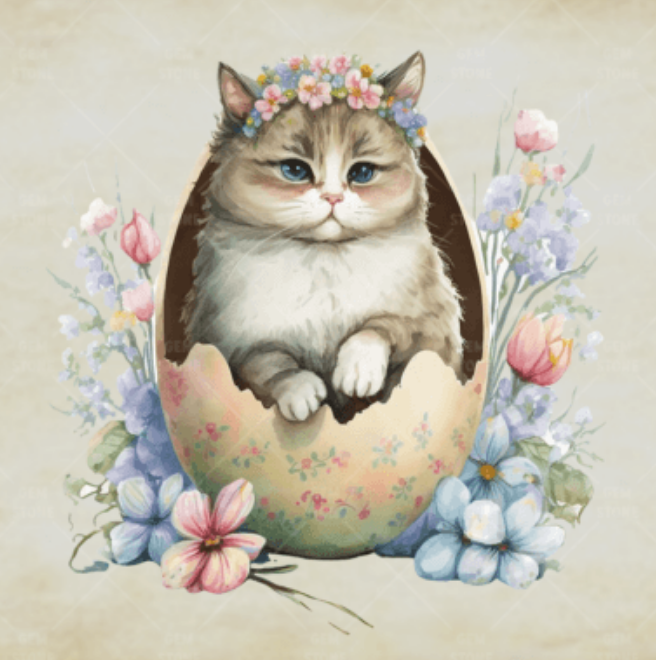 AurelixMour's tweet photo. @priscilagural #Caturday 
#EasterCat https://t.co/p2SeIcwHY5