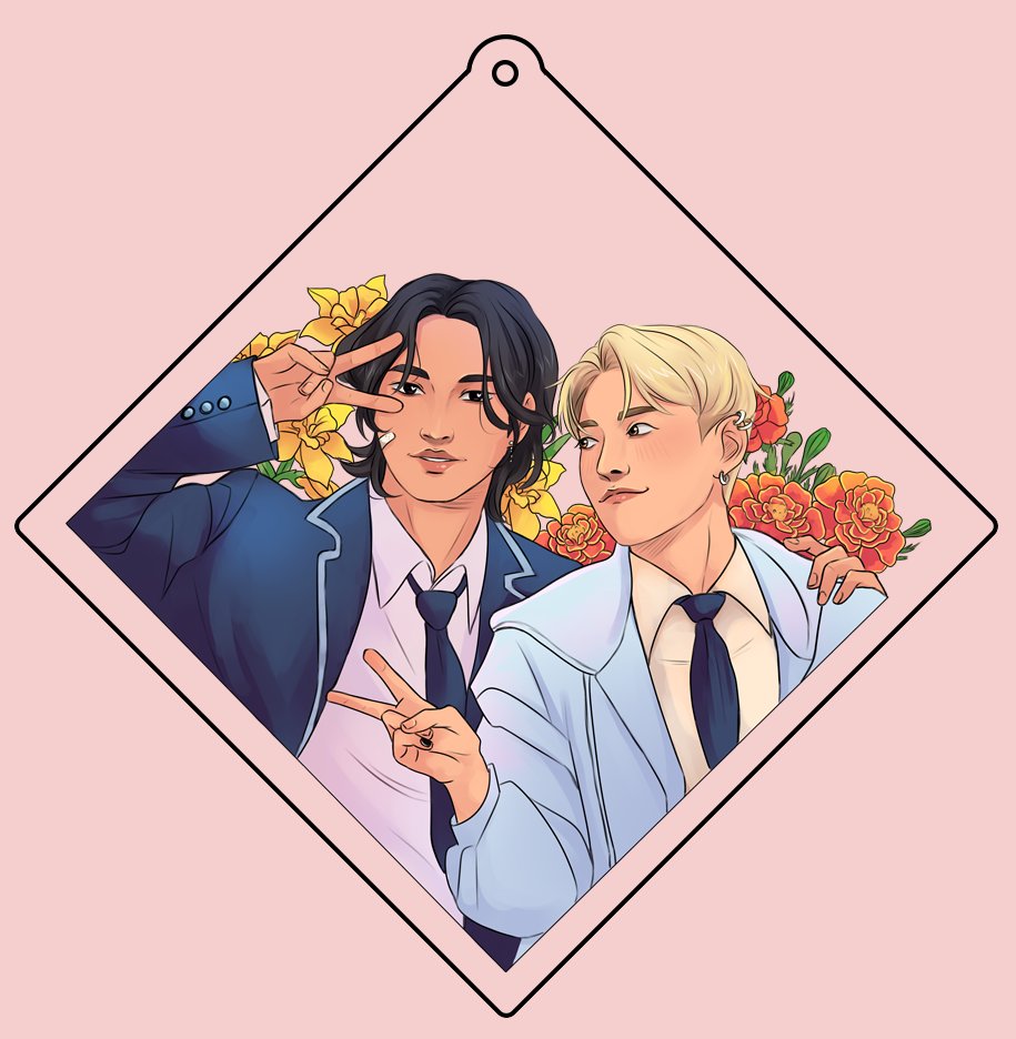 И тут покажу дизайн акриловых брелоков. Мне уже пришлют небольшую партию на следующей недели. 😭💜
#seongjoong