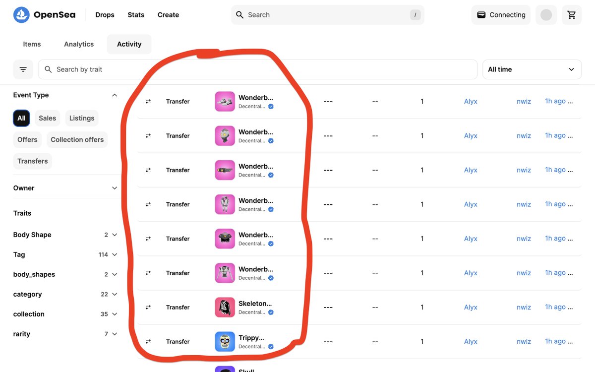 People buying entire #Decentraland wallets 😲

450 L1 Skins including 74 Mythics exchanged hands for an undisclosed amount. Marking this as the biggest #wearables sale in #DCL's history. 

Having skin in the game is extremely important, as we can see from this prime example.
