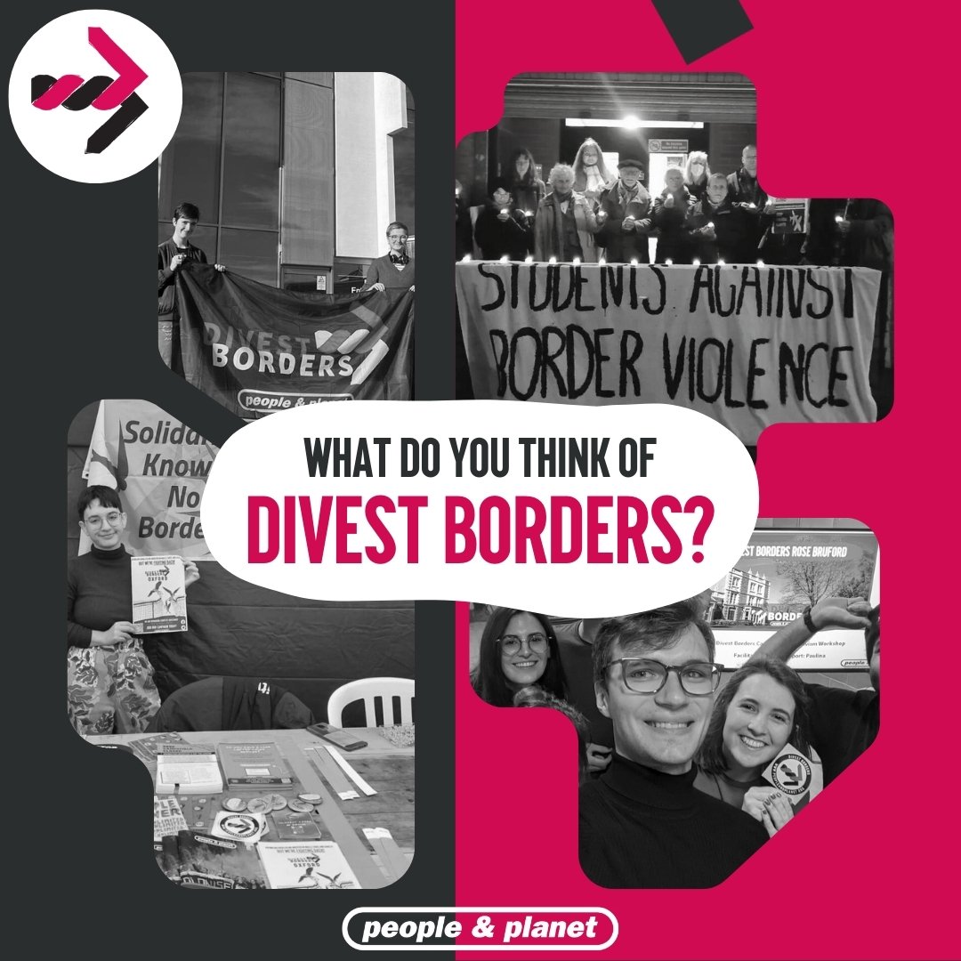 ⏰ There are just 2 days left to respond to our survey! Got ideas for how we improve the #DivestBorders campaign and where it should go next? We want to hear from you! 👇 docs.google.com/forms/d/e/1FAI…