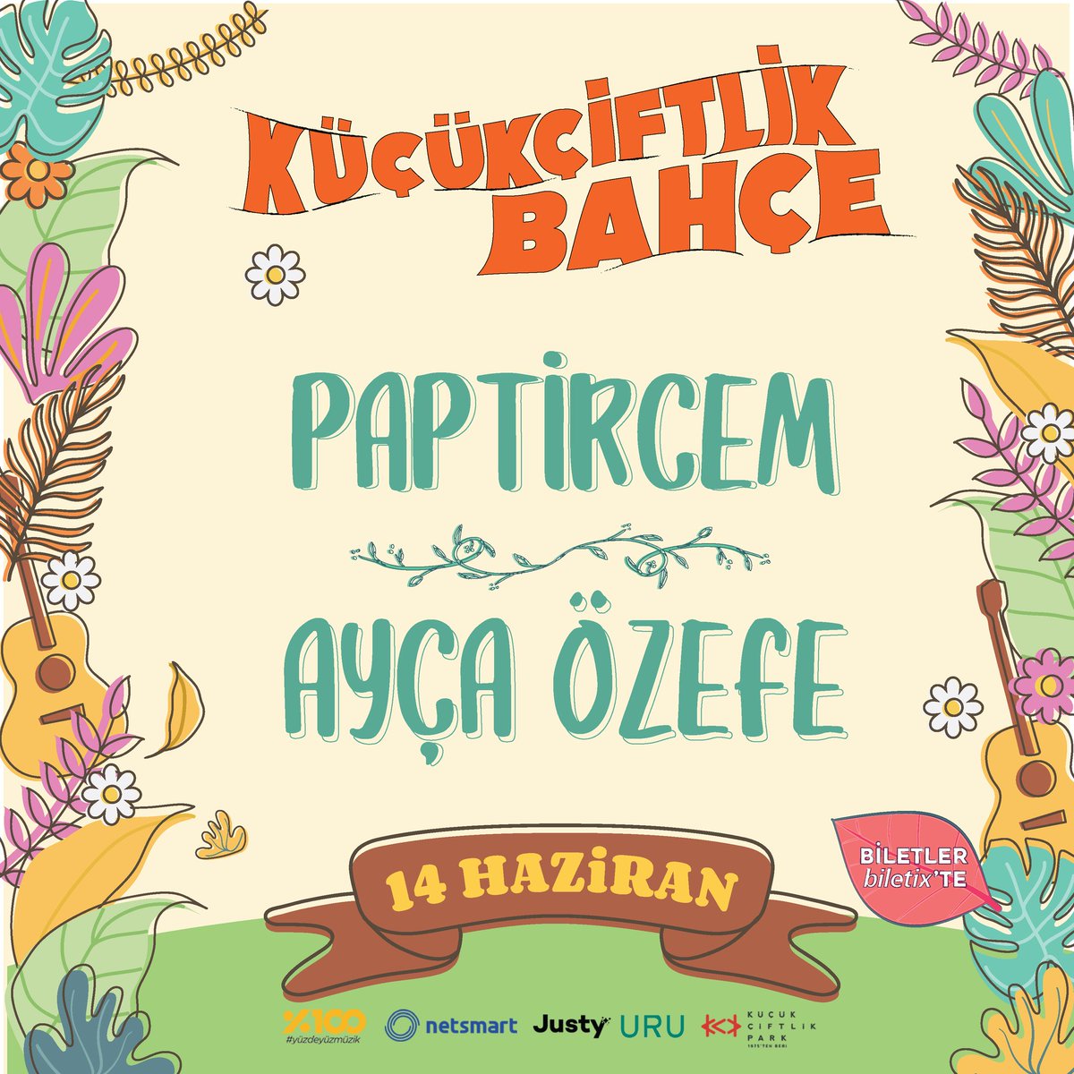 KüçükÇiftlik Bahçe konserlerine Paptircem ve Ayça Özefe ile hız kesmeden devam! 🦋🧚🏼‍♂️ 14 Haziran Cuma akşamı KüçükÇiftlik Bahçe sahnesinde buluşalım! Biletler @biletix ‘te!🎫 🔗 biletix.com/performance/37…