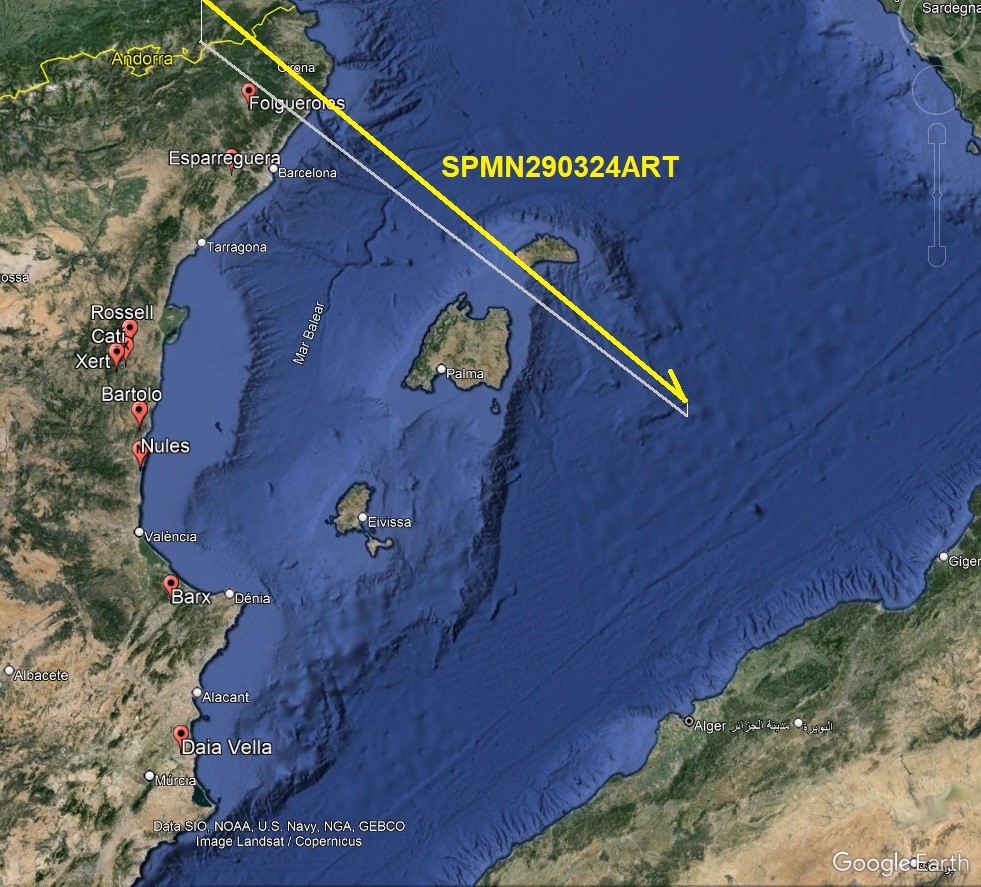 La Red de Investigación de Bólidos y Meteoritos (@RedSpmn) apunta a que el bólido detectado sobre el este peninsular fue producido por la reentrada de un objeto artificial en órbita terrestre. ➡️csic.es/es/actualidad-…