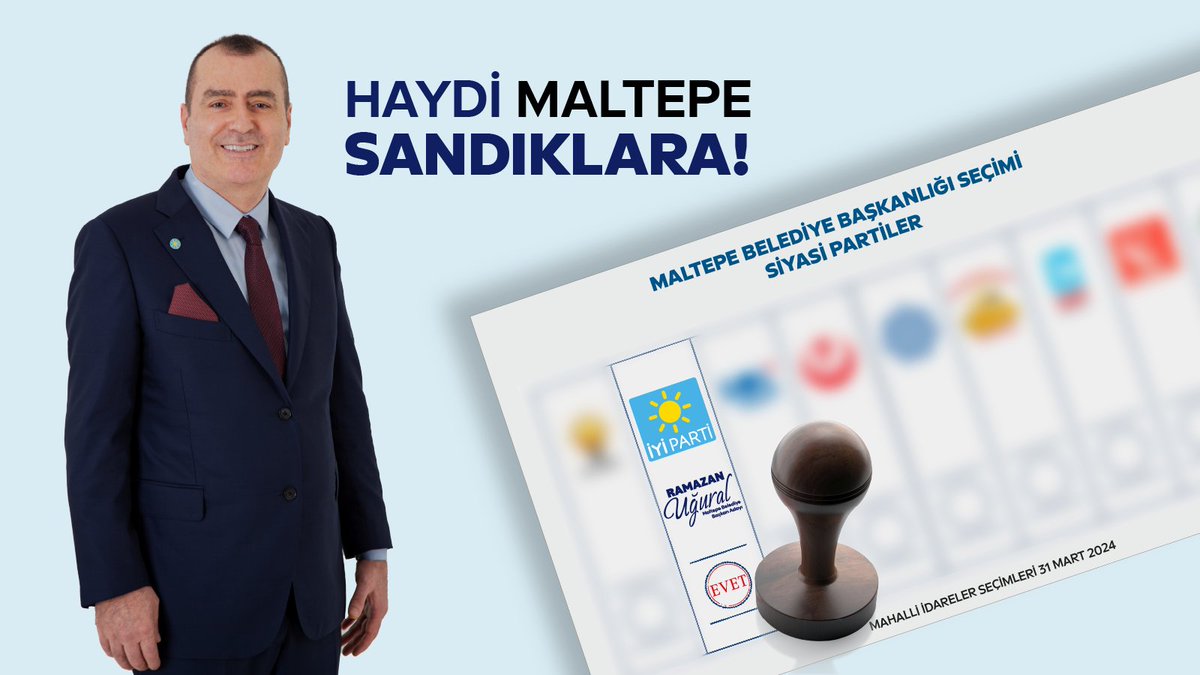 Mühür sende kardeşim. Haydi Maltepe sandıklara! #İşimizBu #Maltepe #RamazanUğural #MaltepeİYİOlacak #İYİParti #Maltepe #İYİBelediyecilik #İYİPartiİstanbul #İYİPartiMaltepe