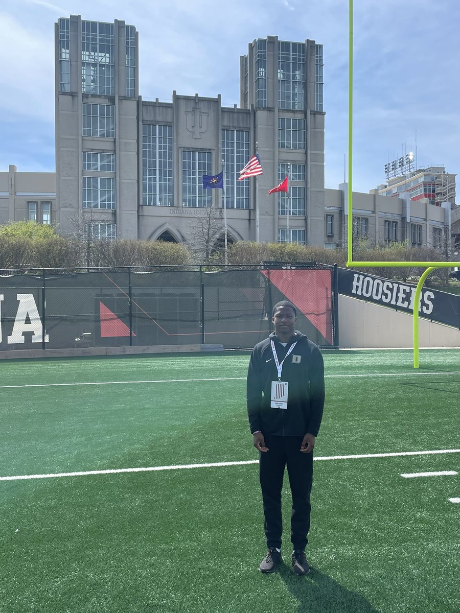 Great visit to spring practice @IndianaFootball had a good time getting back to Bloomington. @CCignettiIU @CoachOjong @CoachMeehanF @CoachEddie2 @MB_Weaver @RecruitGeorgia @NEGARecruits @dareu_i @Rivals @On3Recruits @247recruiting @CoachFelton1 @Coachlewis24DBU @MohrRecruiting