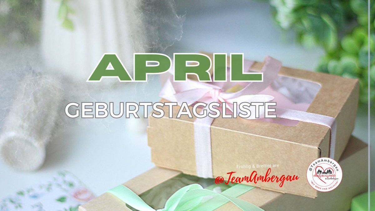 TeamAmbergau's tweet photo. 🐻🎈🎁 Liebe April #Geburtstagskinder , liebe #Wunscherfüller *innen, wir starten hiermit unsere Liste für April.
Bitte sendet euer Geburtsdatum &amp; Wunschliste via DM , stellt diese so ein, dass man sehen kann, welches Geschenk gekauft wurde.
Wir wünschen allen viel Freude ❤️💚 https://t.co/e2Ygd86FUI