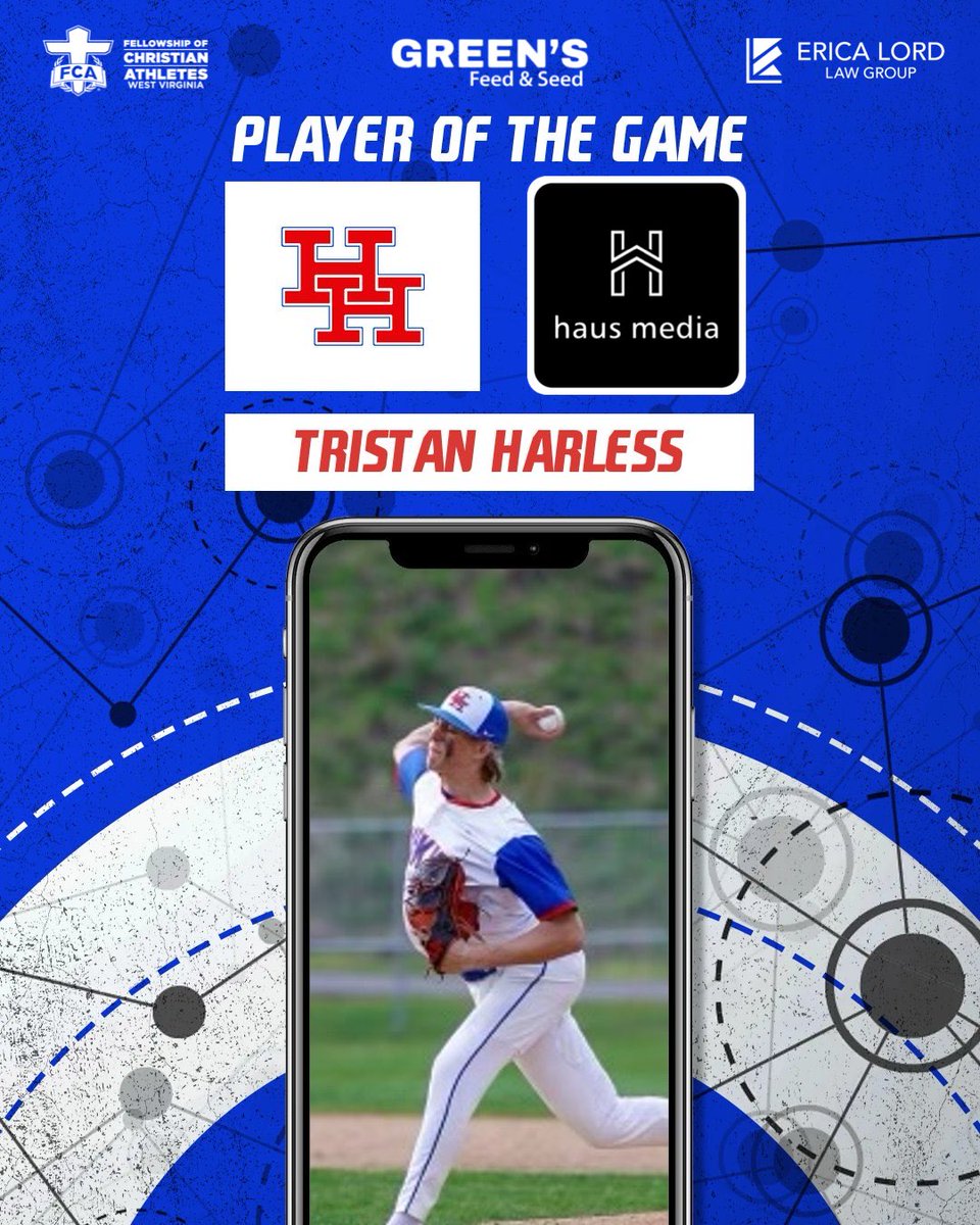 haus media (@haus_media) on Twitter photo <a href="/haus_media/">haus media</a> Player of the Game <a href="/baseball_HHHS/">Herbert Hoover Huskies Baseball</a> <a href="/TristanHarless/">Tristan Harless</a> who pitched a complete game 7 innings striking out 8 batter to help the Huskies defeat Bridgeport 2-1 ‼️⚾️🔥 
Presented by: Erica Lord Law Group, FCA Charleston, WV , Green’s Feed & Seed
📸 Photo Credit: <a href="/haus_media/">haus media</a> Player of the Game <a href="/baseball_HHHS/">Herbert Hoover Huskies Baseball</a> <a href="/TristanHarless/">Tristan Harless</a> who pitched a complete game 7 innings striking out 8 batter to help the Huskies defeat Bridgeport 2-1 ‼️⚾️🔥 
Presented by: Erica Lord Law Group, FCA Charleston, WV , Green’s Feed & Seed
📸 Photo Credit: