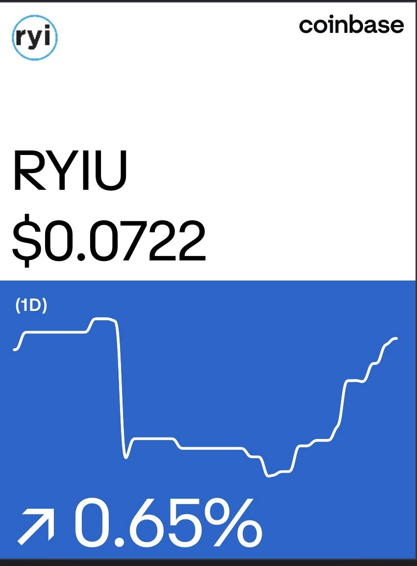 KingAlphaApe's tweet image. $RYIU not on a major CEX yet #bullrun, 300% surge last week. Road to $1 COMING then $10

🛫At $.20 listing on major CEX #MEXC #Bitmart #Bitget  
🛫One of the Top builders already on #BASEChain #BNBChain 
🛫1Mil MC ONLY 
🛫 $XCHNG $LINK VIBES
🛫 #CoinbaseWallet  already integrated