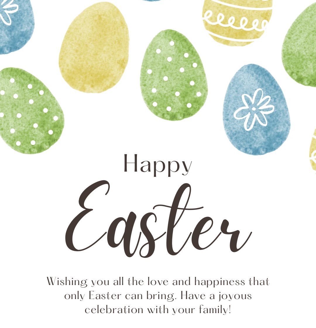 Wishing you all the love and happiness that only Easter can bring. Have a joyous celebration with your family! -Wopat Webcrew