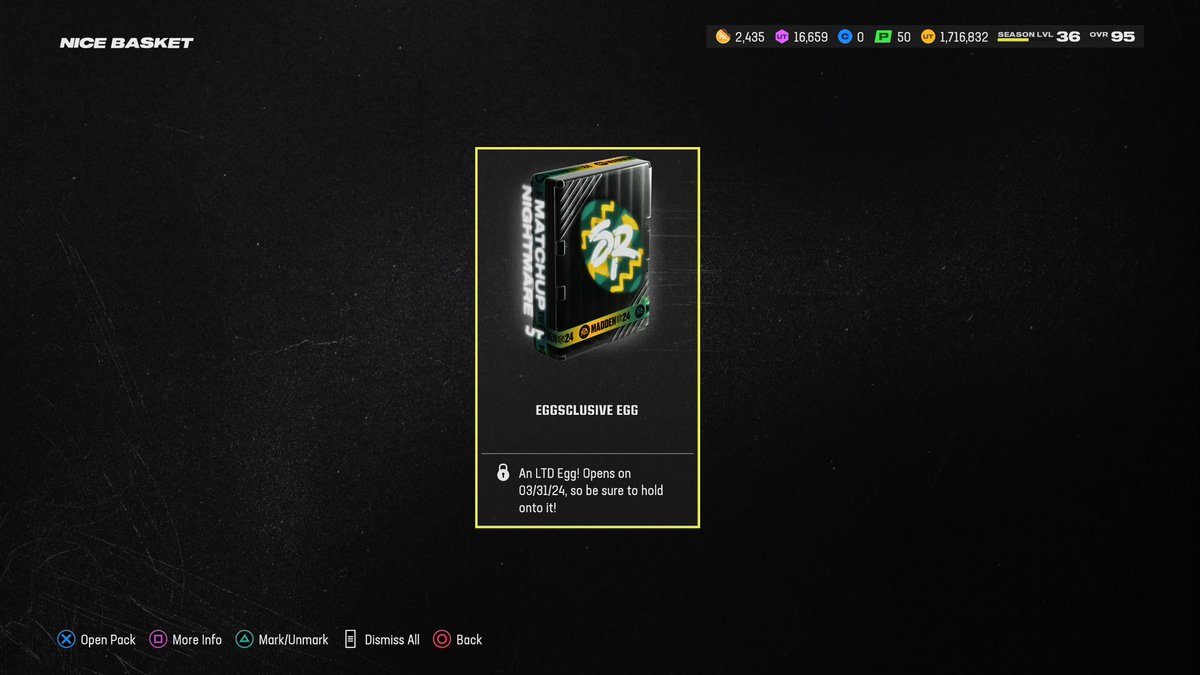 YurRycox's tweet image. THE METHOD !!! @TheActualCC 

Not the best LTD egg but good for my packers TT😁