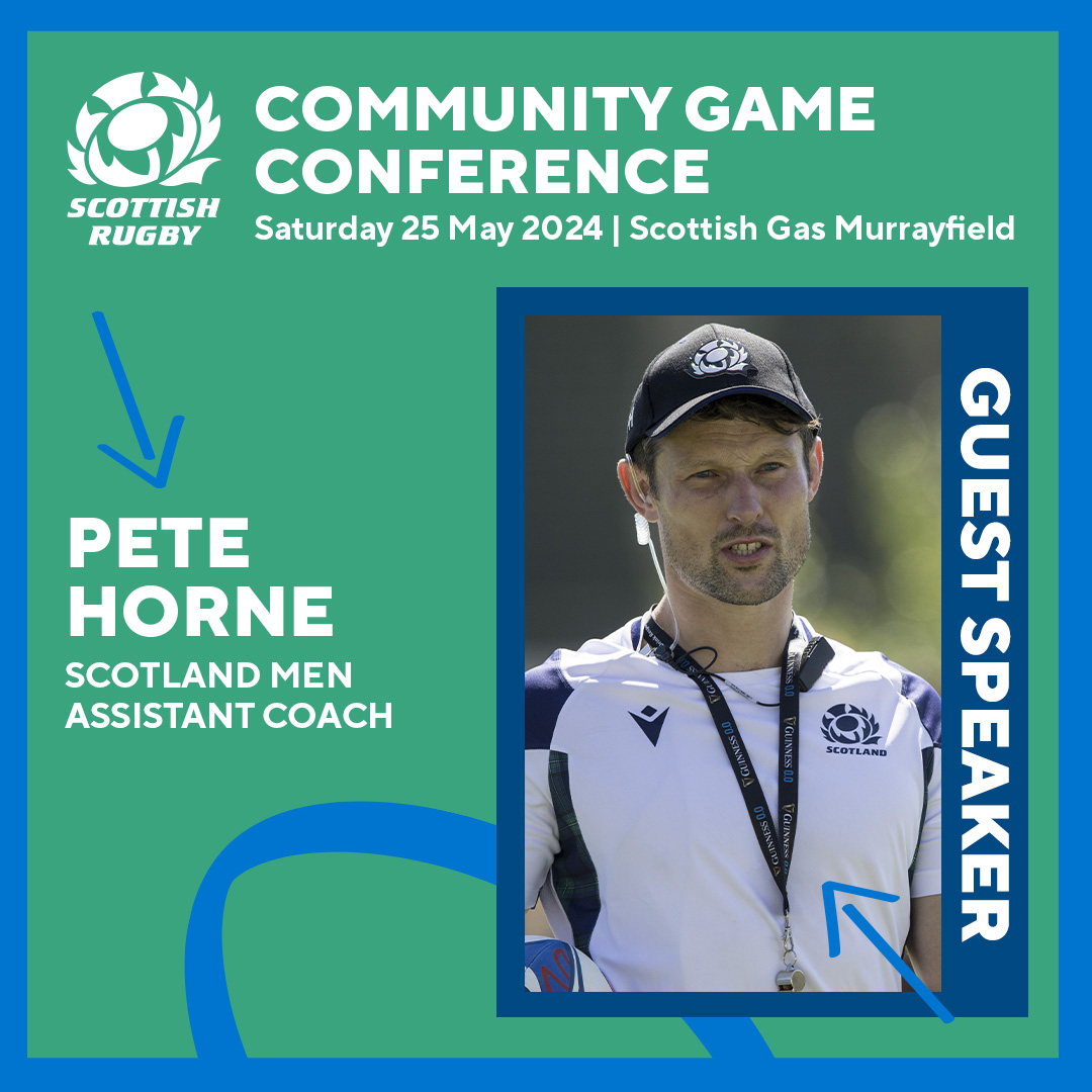 CGC24 Guest Speaker Spotlight - Pete Horne @Petehorne72 is a former @GlasgowWarriors professional and Scotland international, who joined the Scotland coaching staff in 2023 ahead of the Guinness Six Nations. Sign-up to the Community Game Conference (25 May) on SCRUMS here