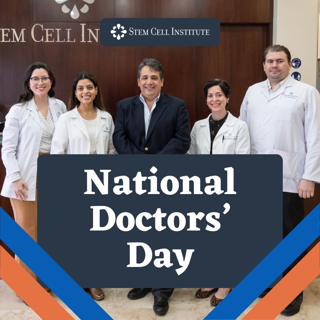 Happy National Doctors' Day! The doctors on our Stem Cell Institute team are known for their compassionate care of patients and dedication to providing an excellent experience. We are so grateful for you!