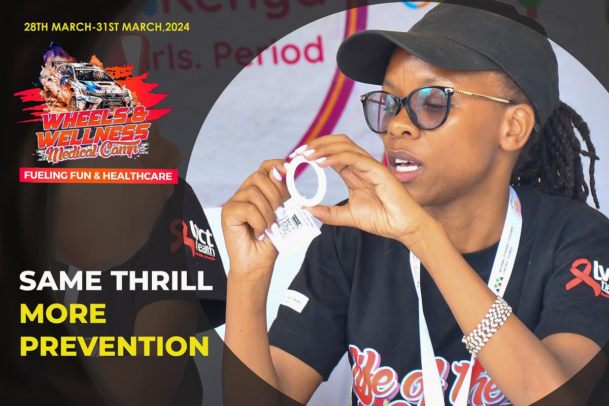 The dapivirine vaginal ring lowers women's chances of contracting HIV. Join us at the Wheels and Wellness Medical Camp for more info and fun! #HIVPrevention #PrEP #PEP #WRC2024 #WheelsAndWellness #KulaShereheNaAdabu