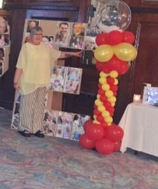 Mum's photo was on display in two very important places. Yesterday on @CovidMemorialUK and Saturday 23rd on the Hope sign at the Memory Stones of Love Gala Ball. Both projects play vital roles to ensure our loved ones are remembered ❤️💛
