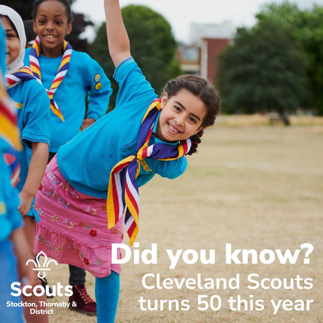 StocktonScouts's tweet photo. Did you know @ClevelandScouts is turning 50 this year?

@ClevelandScouts was founded on 1st April 1974 and to help celebrate @StocktonCouncil are turning the memorial lighting along the Tees and bridges blue and yellow (the county colours) on Monday 1st April. 

#SkillsForLife https://t.co/VqYgftCds3
