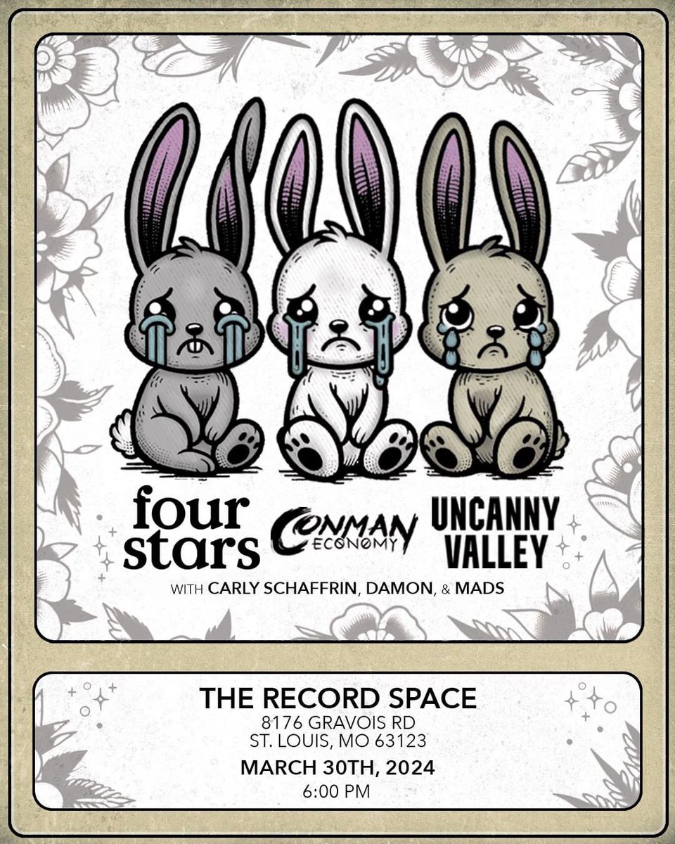 Tonight STL, leggo! 🐰

<a href="/record_space/">The Record Space</a> @ 6PM!