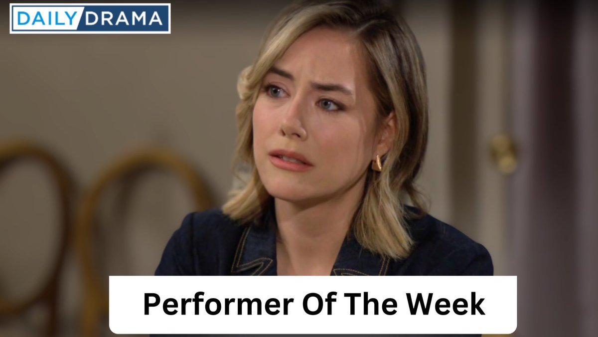 Congratulations to Annika Noelle for earning the spot as Performer of the Week! Her brilliant portrayal of Hope Logan shined through multiple scenes after turning down Thomas' proposal. Your recognition is well-deserved!
#DailyDrama #BoldandBeautiful #SoapOperas #AnnikaNoelle