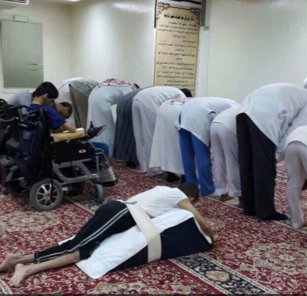 Paralysis and disability did not stop them from praying (Salah). What stopped you..? 😔