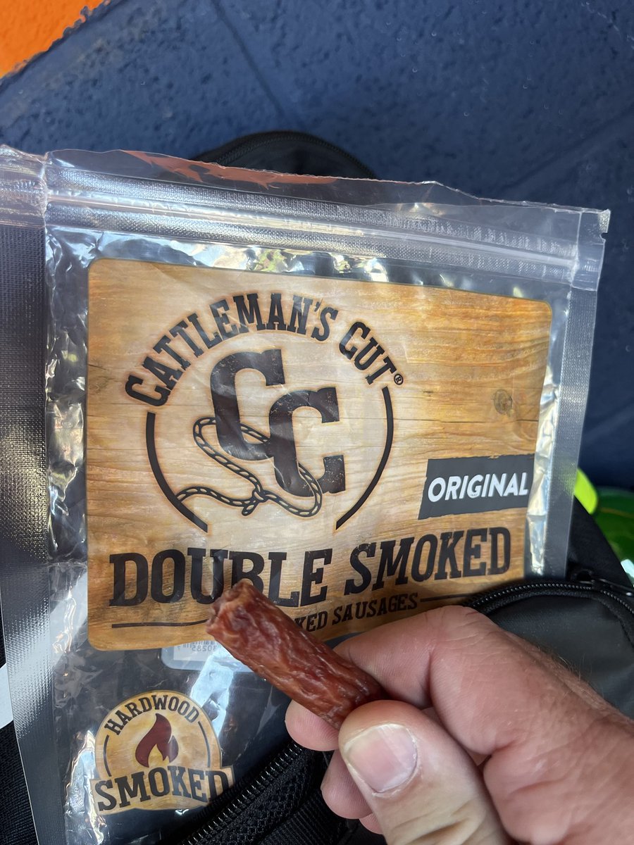 Any inning the Millers score enjoy a meat stick from ⁦<a href="/CattlemansCut/">Cattleman's Cut</a>⁩. They are double smoked. Much like the balls hit today especially ⁦<a href="/Trevor_Corbett2/">Trevor Corbett</a>⁩ granny. I smell a sponsorship. #MeatStickInning ⁦<a href="/MillerBaseball/">Noblesville Baseball</a>⁩