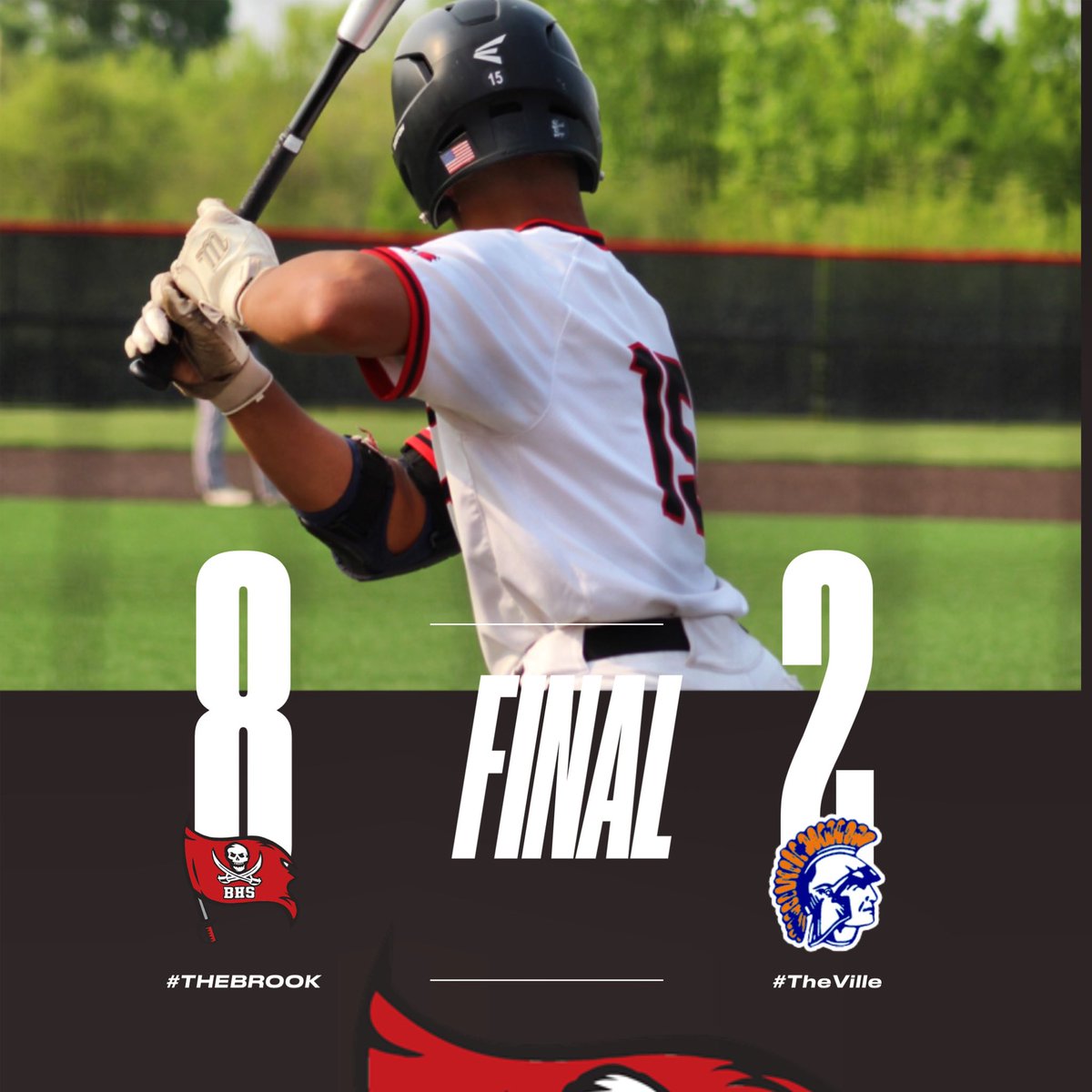 #TheBrook beats Romeoville 8-2. Josh Lamberson earned the win in 5 2/3 IP. Matt Washington was 3-3 with a double, HR, and 4 RBI. The Raiders (5-3) will host LWW on Monday. #BrookBoys #LETSGO