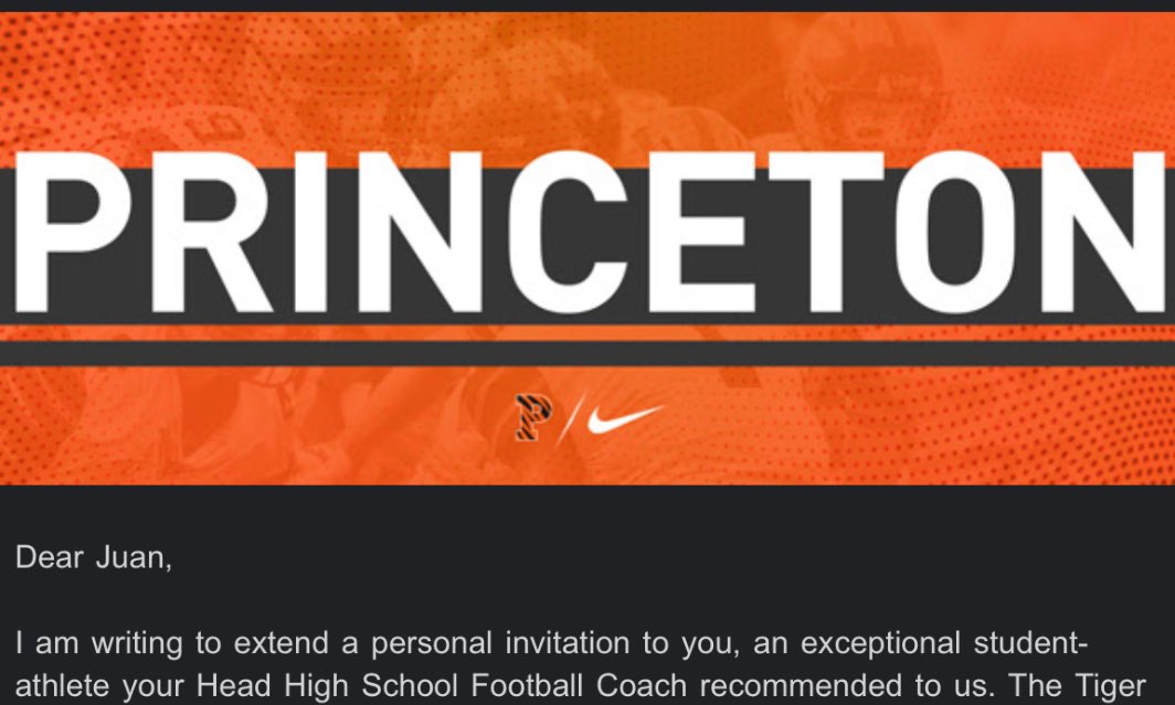 Thank you for the invite. Looking forward to getting after it. @PrincetonFTBL @SVerbit @CoachBobSurace @CoachCastner @gobigrecruiting @PrepRedzoneOH