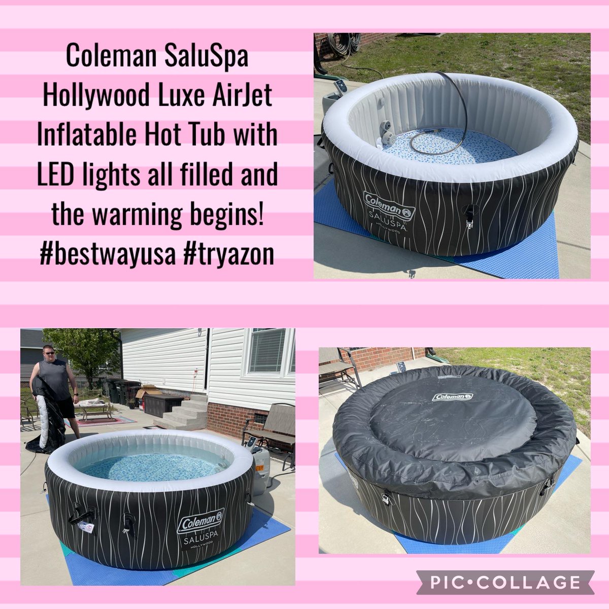 Post #2 Up and Ready:
Thanks a million to Bestway and Tryazon for choosing me to test out this hot tub. It is currently heating up and the countdown is on to be soaking and relaxing this Easter weekend. #bestway, #bestwayusa, #saluspa, #inflatablehottub, #inflatablespa, #tryazon