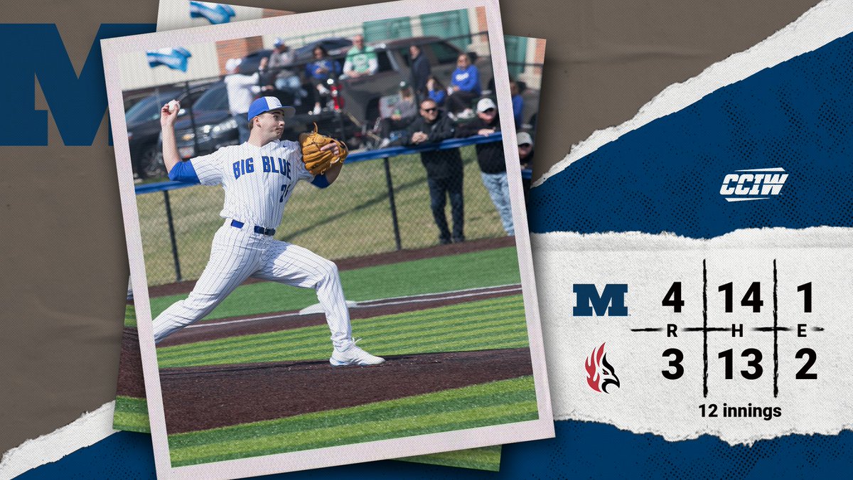 Millikin baseball wins game one at Carthage in extra innings!!!