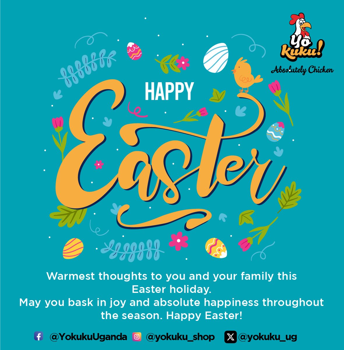 Hallelujah! He is risen! #HappyEaster holidays from the #AbsolutelyChicken family