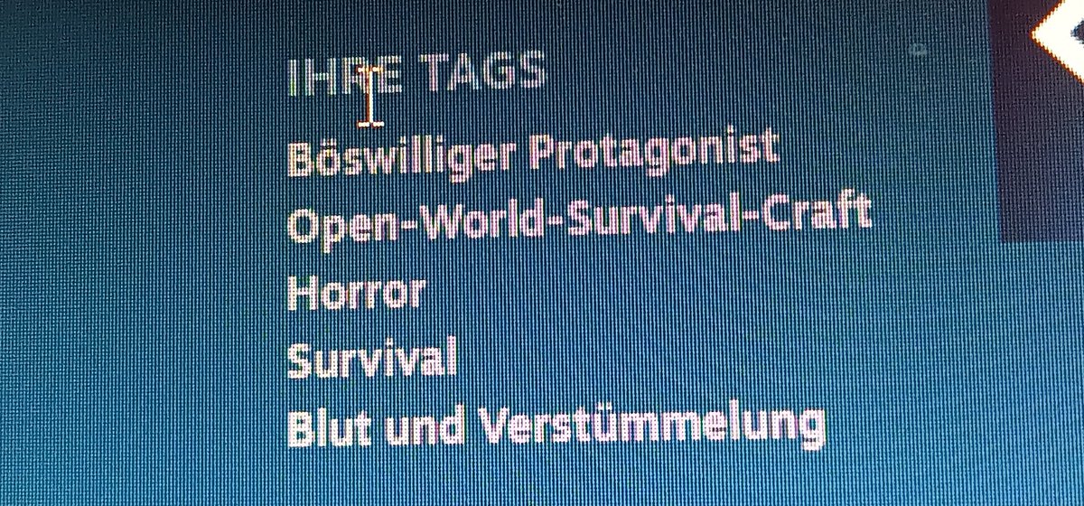 PoisonMochii's tweet photo. Absolutely LOST IT als ich gerade zum ersten Mal meine steam tags genoticed habe
Blut und Verstümmelung???? 😭
Just because i played some horror games???? 😭😭😭😭😭 https://t.co/1e39wDKdTr