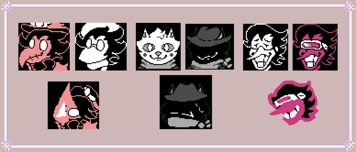 DR_fresh_colors's tweet photo. Here are some of the main trio textboxes! If you have any questions don't be afraid to ask :)
#deltarune #deltaruneAU #Mawsh #Seuss #Suave #deltarunefanart #deltarunefreshcolors #pixelart #textbox https://t.co/4OoBpeE4DH