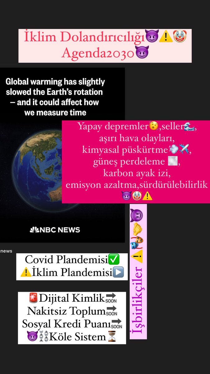 blueber08072240's tweet image. “Küresel ısınma Dünyanın dönüşünü biraz yavaşlattı ve bu zamanı nasıl ölçtüğümüzü etkileyebilir”🤡

İklim Plamindemisi⚠️
#ClimatePropaganda
#ClimateScam