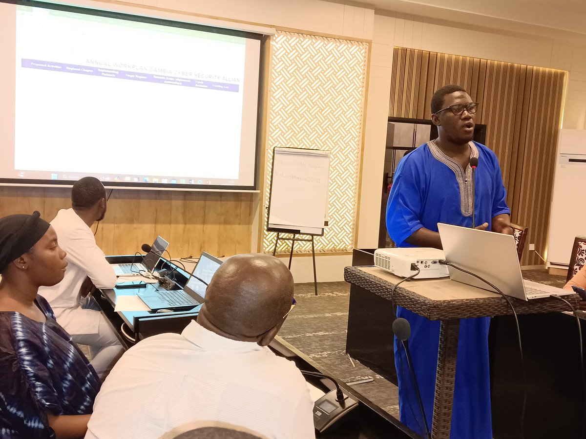 CyberGambia's tweet photo. Presentation by regional focal persons per region sharing thier annual work plan for 2024.
This is to strategically have join regional events on awareness to further widen the scope of outreach to reach a wider audience. https://t.co/VLfHCUgb1A