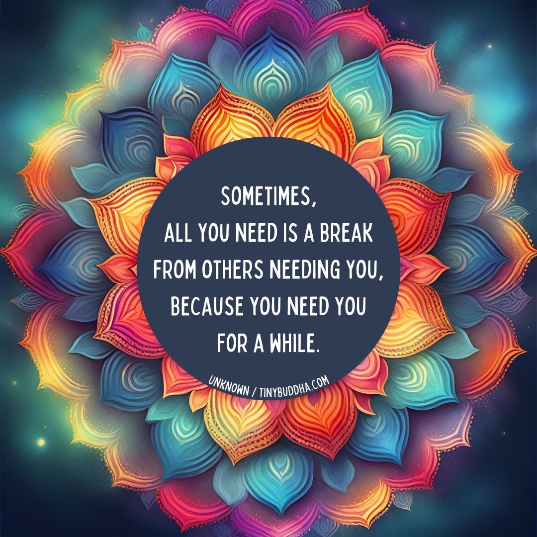 For many who give care, there is no choice, no support, no respite. They survive, but cannot thrive. As a society, we owe them more than encouragement and gratitude. We owe them the resources to make practical decisions about how care is accomplished.

(image: <a href="/tinybuddha/">Tiny Buddha</a>)