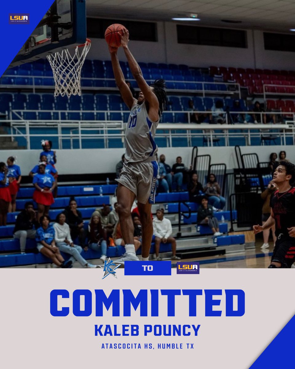 Congratulations to Kaleb Pouncy @kaleb_hoops13 on his commitment to @LSUA_MBB