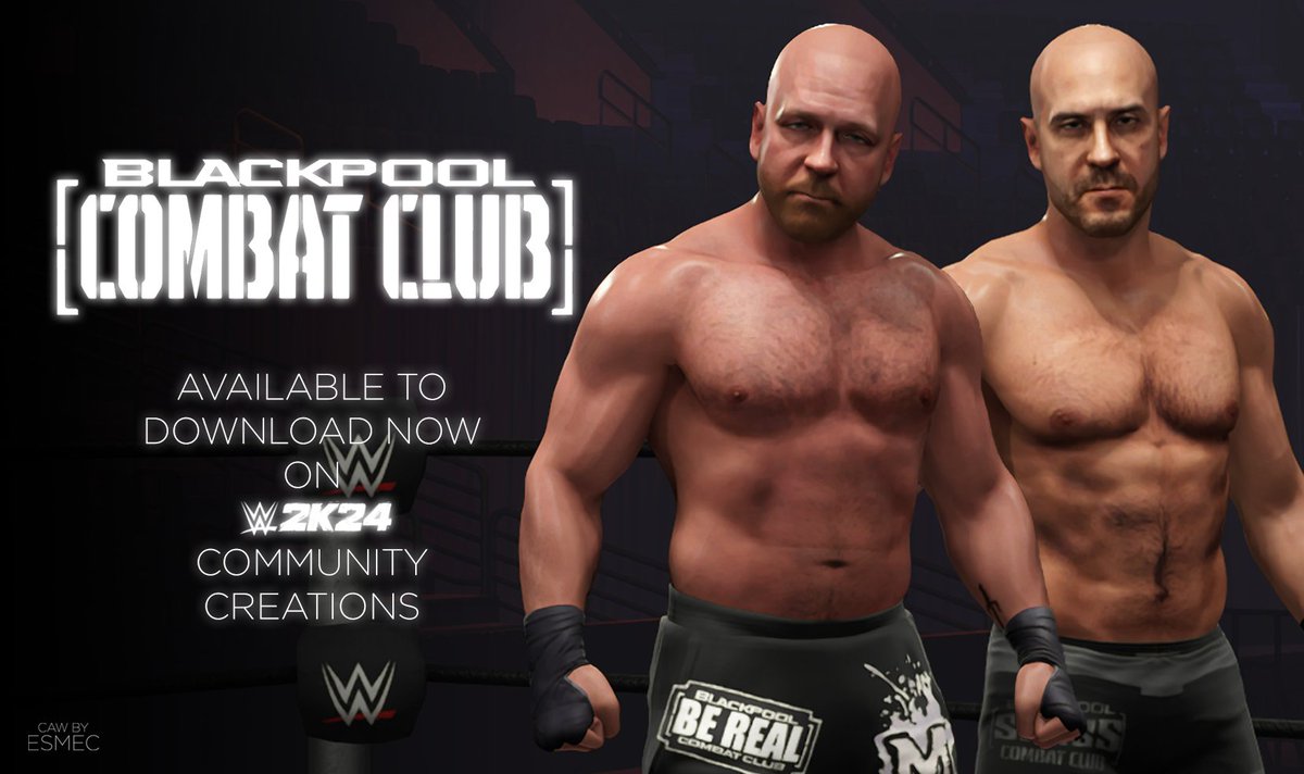 #WWE2K24 #BCC @JonMoxley @ClaudioCSRO caw are now available to download on cc.  Use search tag #ESMEC