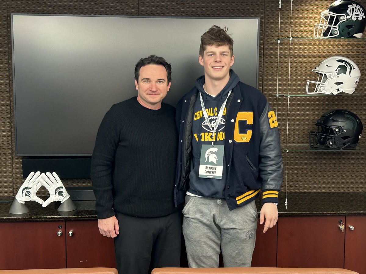 Had a great visit at @MSU_Football!! @Coach_Smith @JoeS_Rossi @CoachLehmeier @PCC_FOOTBALL
