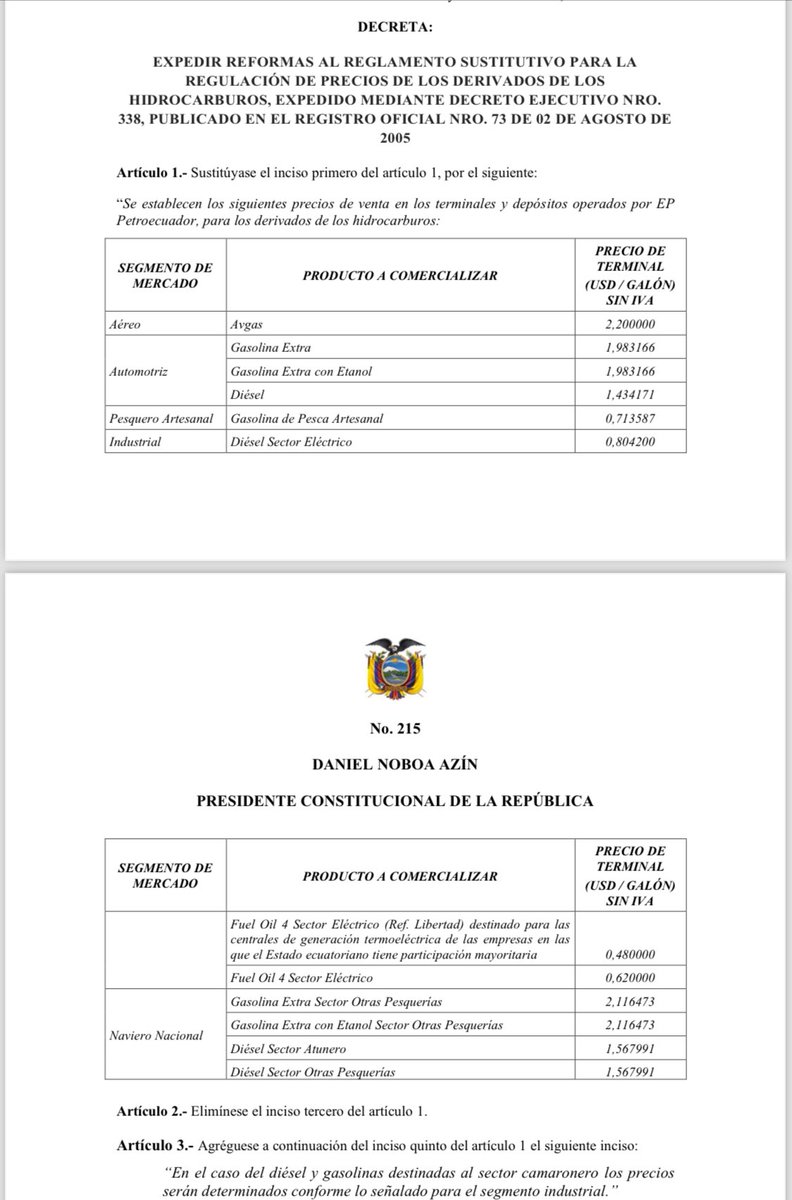 janethinostroza's tweet photo. Para los que ya se están quejando por el último decreto que incrementa el precio de los combustibles, les recuerdo cuánto nos cuesta realmente cada galón.  

NOS CUESTA, a Ud, a mí y a su vecino. El Estado paga cada galón importado con NUESTROS IMPUESTOS 

Los precios quedan así: 

Cilindro de gas: $1,60 🤣⬆️ $1,65.  Precio internacional $25 dólares la bombona. $25!!!!! Y así, nos damos el lujo de quemar gas en los mecheros de los pozos petroleros. 

Galón de gasolina extra: $2.40 ⬆️ $2.47.   Precio internacional $4 el galón. 

Galón de diésel: $1,75 ⬆️ $1,80.  Precio internacional 3,75 a $4  el galón. 

El incremento es duro, pero todavía insuficiente.  

¿Qué hacemos ? ¿Salimos a quemar Quito?  Eso los inconscientes. 

HAY QUE REDUCIR EL CONSUMO 

Hay que exigir que se subsidie y se mejore el transporte público. 

HAY QUE ELIMINAR LOS SUBSIDIOS 

Recuerden que lo que más estamos haciendo es llenando los bolsillos de una mafia que vive de la importación de combustibles que aplaude todo el desperdicio, el contrabando y el abuso.