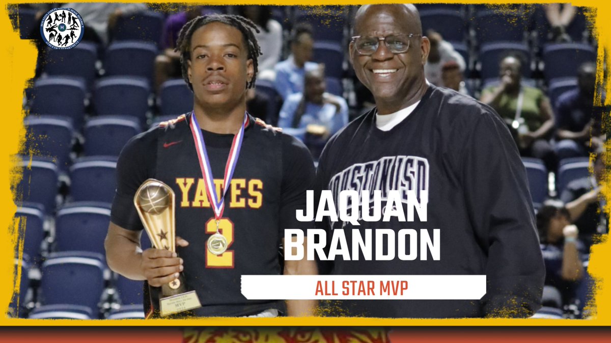 Congratulations to Jaquan Brandon from Yates HS for being named the boys All Star MVP of the Houston ISD Boys/Girls Basketball Game.