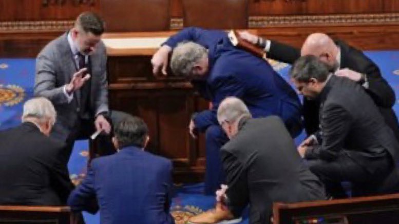 PHOTO: Republicans searching unsuccessfully for the balls to stand up to Trump.