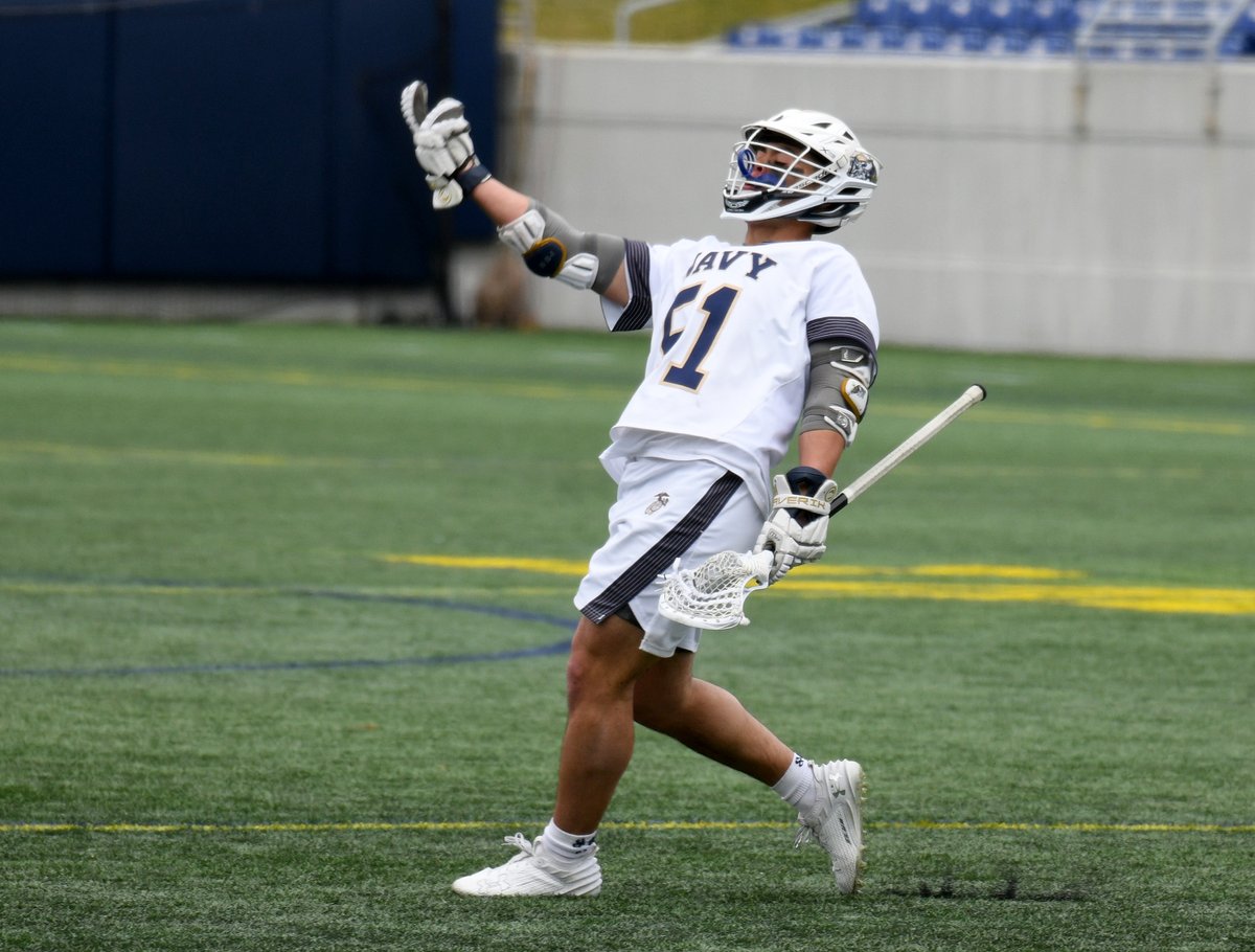 Goalie Dan Daly equals a career-high 15 saves, while attackman Henry Tolker has a hat trick as @NavyMLax upsets No. 18 Colgate, 10-9. The Mids rallied from an early 4-0 deficit. capitalgazette.com/2024/03/30/nav…