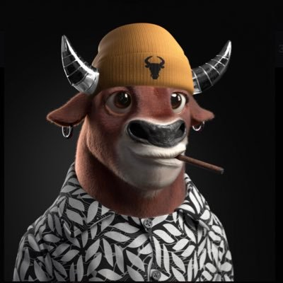 Check out this bull in a white jacket, orange hat, and a cigarette in its mouth! 🐂🧥🍊🚬 Quite the bold and trendy look! 😎✨