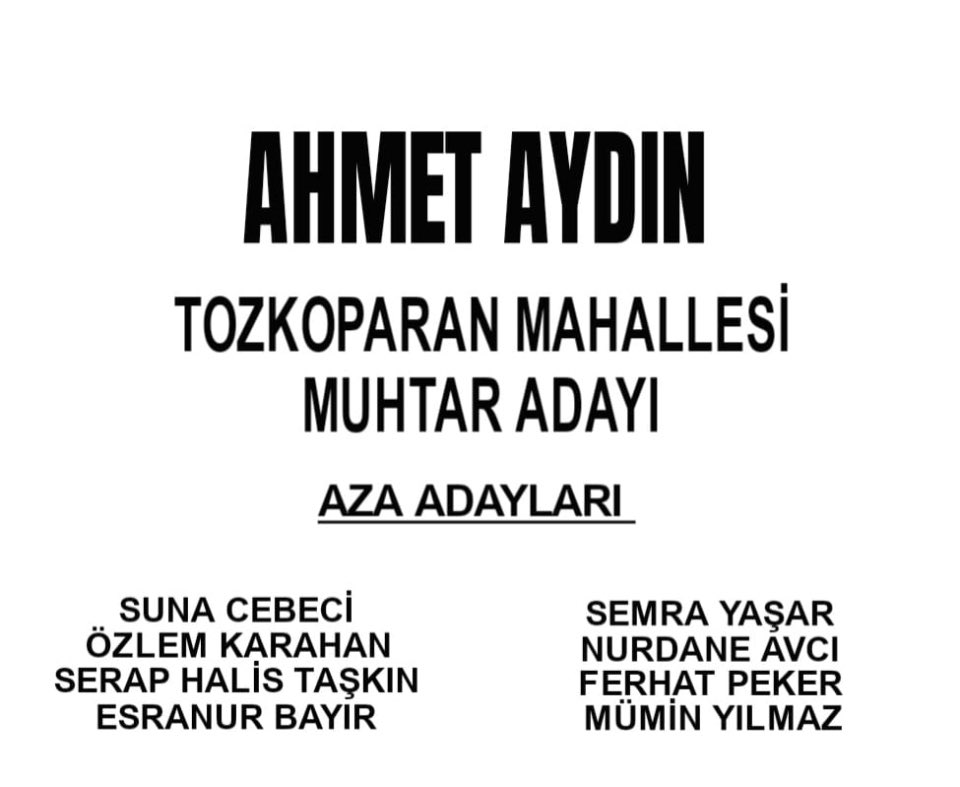 Daha Aydın bir tozkoparan için Ahmet Aydın deyin! @AhmetAyacik @TozKoparanliyiz