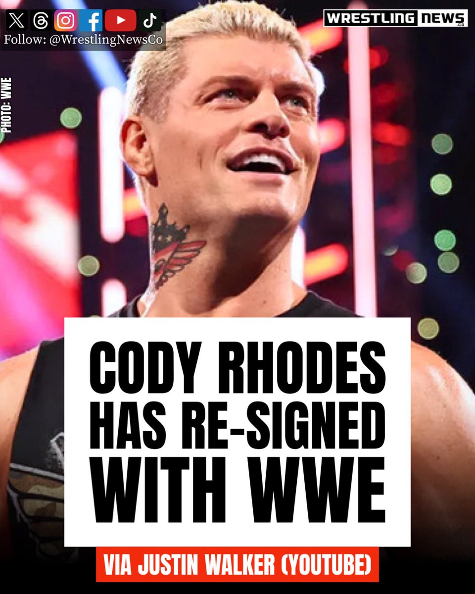 Cody Rhodes has signed a new WWE deal.