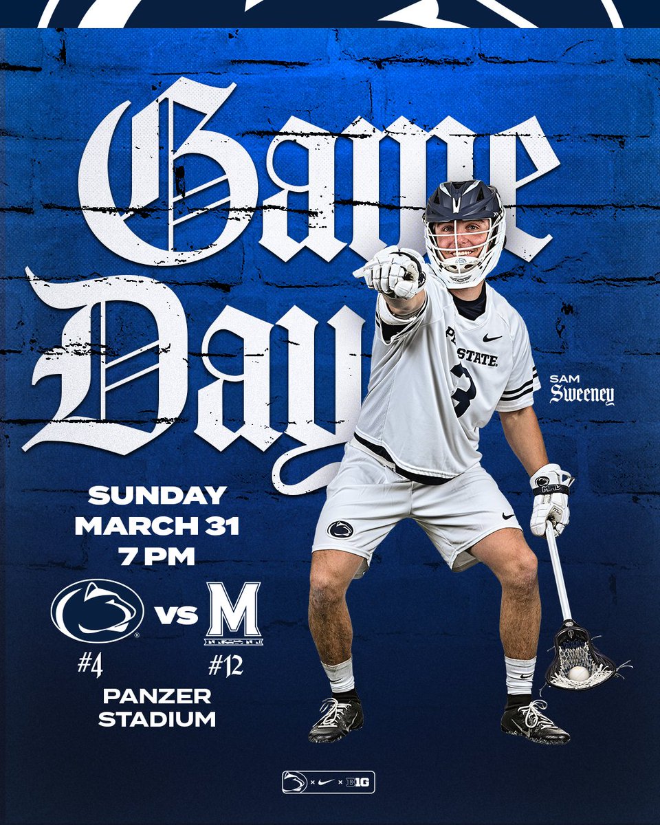 🚨 GAME DAY 🚨 Taking on No. 12 Maryland TONIGHT at 7 p.m.! 🆚 : No. 12 Maryland ⏰ : 7 p.m. 📍: University Park, Pa. | Panzer Stadium 📺 : @BigTenNetwork 📊 : bit.ly/3J0ejR9 ⚪️ : WEAR WHITE! #WeAre 🔵⚪️