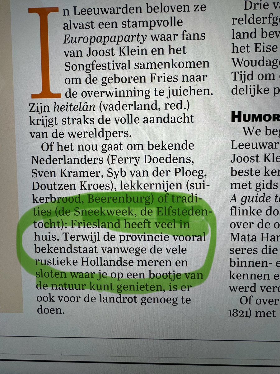 Bêste @telegraaf, Wy hawwe Fryske marren. 'Rustieke Hollandse meren' lizze yn Noard- en Súd-Hollân en perfoarst net yn Fryslân. De offisjele namme fan ús provinsje is Fryslân..al sûnt 1 jannewaris 1997. Alderraast!